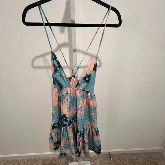 Lovers + Friends Womens XSmall Meet Me At Sunset Babydoll Dress Revolve Floral - Picture 2 of 5